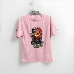 Fifth Loop King Lion With Riches Tee Mens Medium Pink Textured Graphic